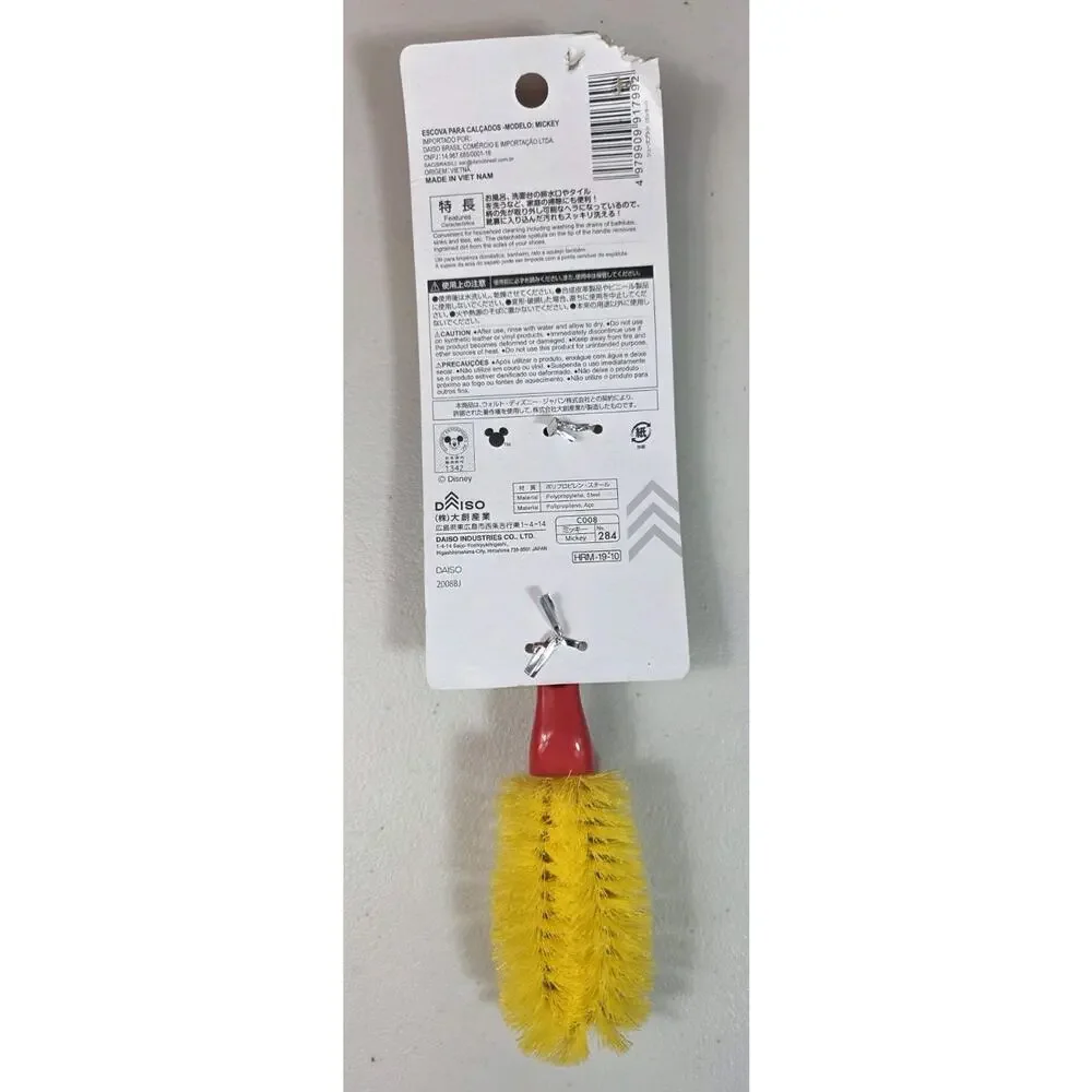Walt Disney Mickey Mouse Shoes Kitchen Cleaning Brush Original Package Japan